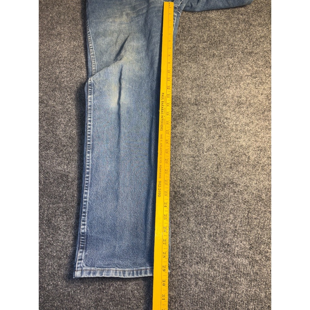 Wrangler 13MWZ Cowboy Cut Jeans Mens 34x30 Blue Denim Medium Wash Straight Leg - Picture 10 of 13
